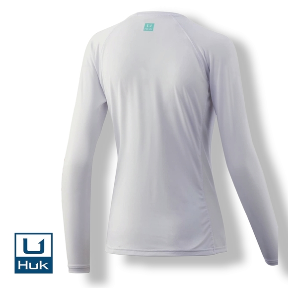 HUK Women's Pursuit Long Sleeve Performance Shirt + Sun Protection - Picture 2 of 3